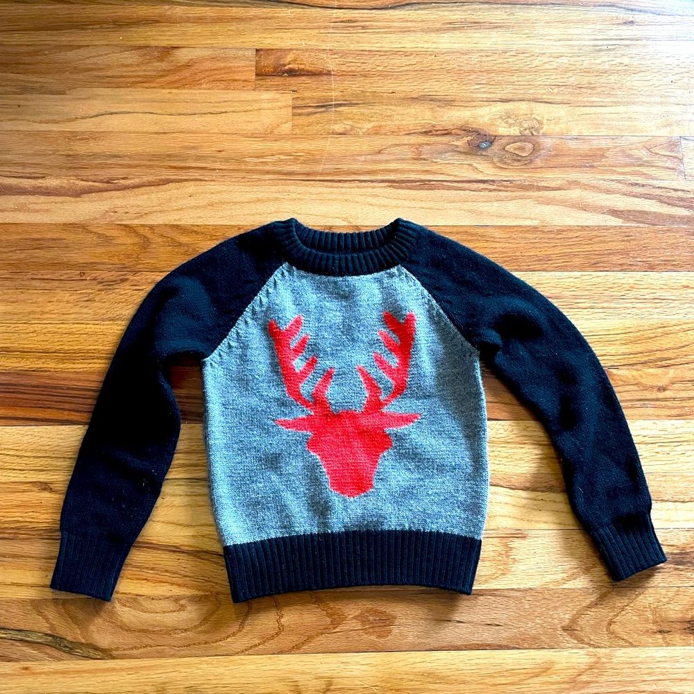 Peek Kids Antler Christmas Sweater